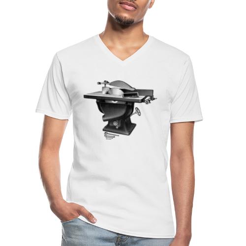 Vintage Kreissäge - Klassisches Männer-T-Shirt mit V-Ausschnitt