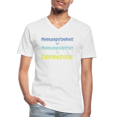 Freiheit Vielfalt Demokratie - Klassisches Männer-T-Shirt mit V-Ausschnitt