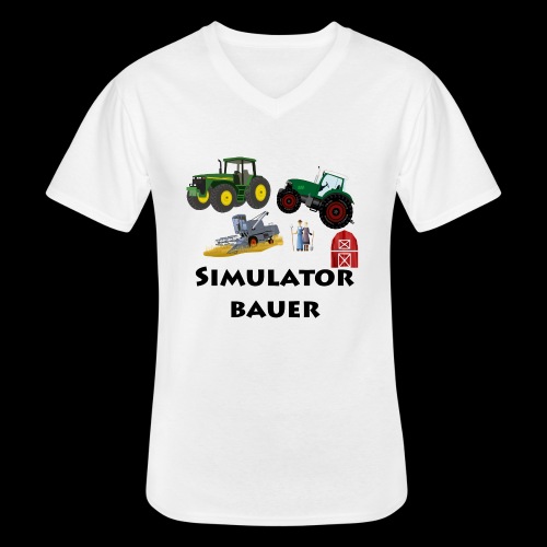 Ich bin ein SimulatorBauer - Klassisches Männer-T-Shirt mit V-Ausschnitt