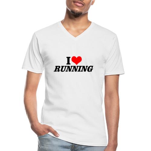 I love running - Klassisches Männer-T-Shirt mit V-Ausschnitt