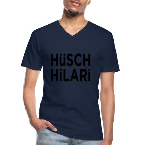 Hüsch Hilari - Hilarigruss - Klassisches Männer-T-Shirt mit V-Ausschnitt
