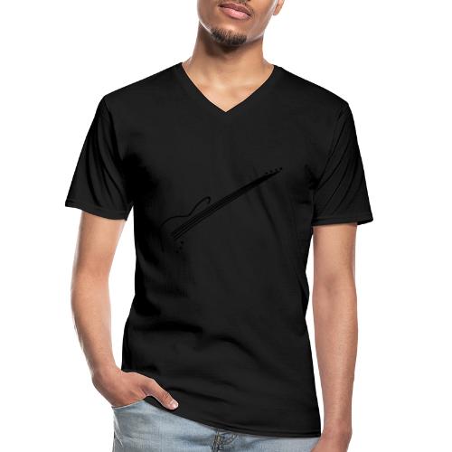 E-Bass - Klassisches Männer-T-Shirt mit V-Ausschnitt