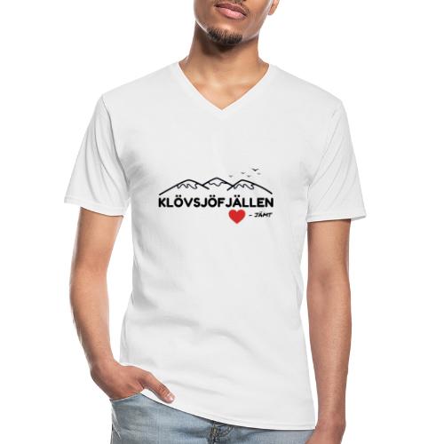 Klövsjöfjällen - Klassisk T-shirt med V-ringning herr