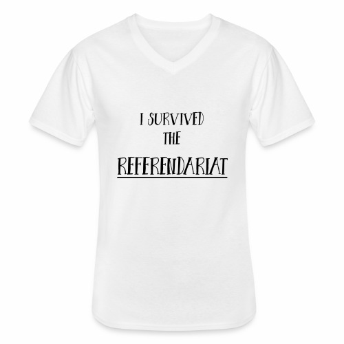 I survived the Referendariat - Klassisches Männer-T-Shirt mit V-Ausschnitt