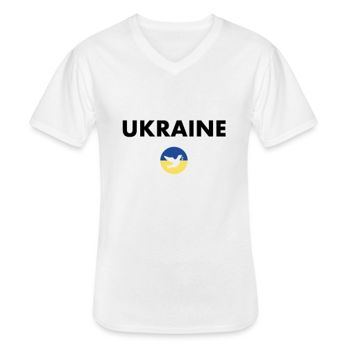 Ukraine Statement-to-go für den Frieden - Klassisches Männer-T-Shirt mit V-Ausschnitt