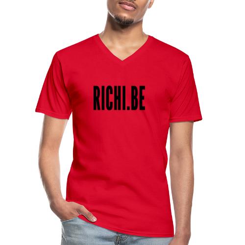 RICHI.BE - Klassisches Männer-T-Shirt mit V-Ausschnitt