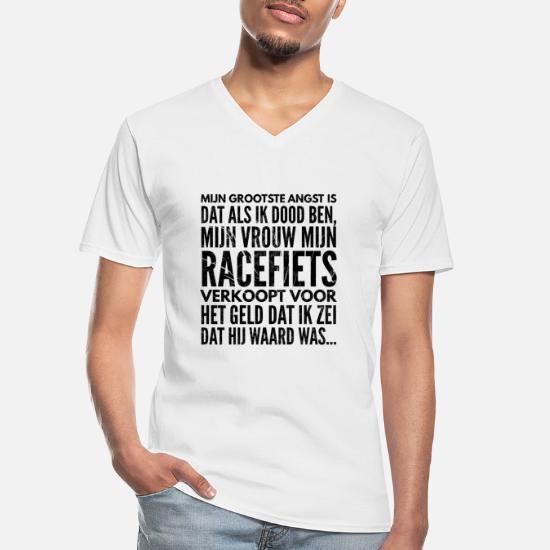Grappige wielren racefiets Klassiek mannen T-shirt met V-hals Spreadshirt