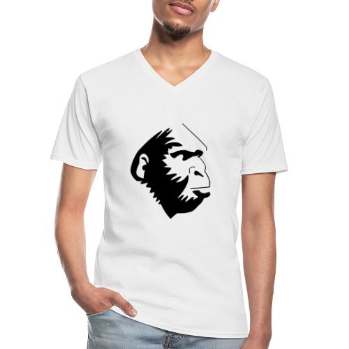 Apina - Klassinen miesten t-paita v-pääntiellä