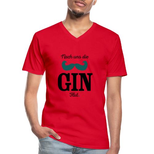 Nach uns die Gin-Flut - Klassisches Männer-T-Shirt mit V-Ausschnitt