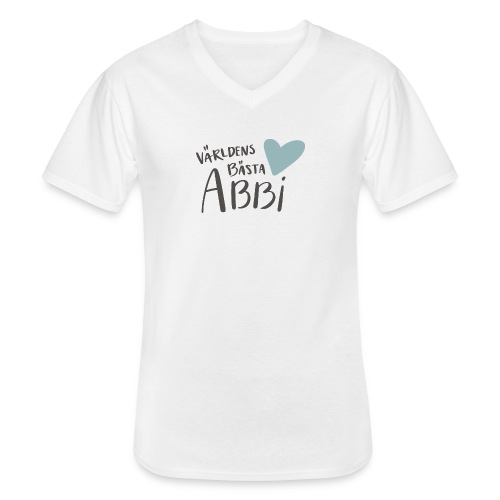 Världens bästa Abbi - Klassisk T-shirt med V-ringning herr