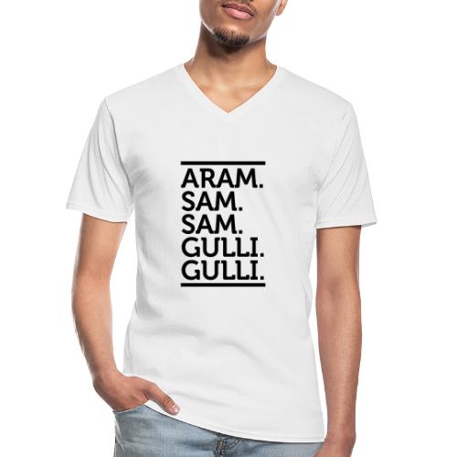 Aramsamsam Aram Gulli Gulli - Klassisches Männer-T-Shirt mit V-Ausschnitt