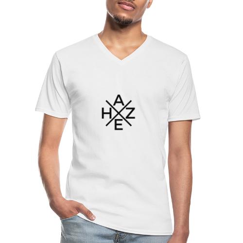 HAZE - Klassisches Männer-T-Shirt mit V-Ausschnitt