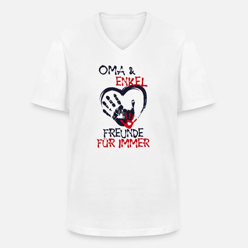 Enkel Oma Großmutter Statement Lieblingsoma - Männer-T-Shirt mit V-Ausschnitt - Weiß