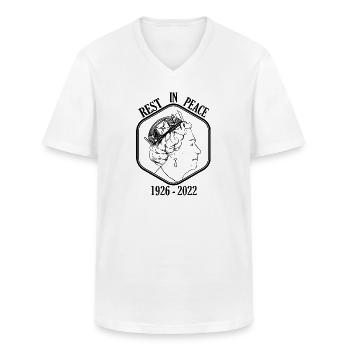 RIP Queen - Männer-T-Shirt mit V-Ausschnitt - Weiß - Vorne - AI Model Male 185 light (185cm)