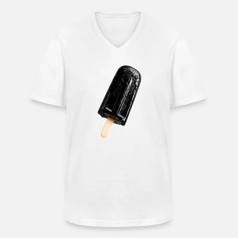 Eis am Stil schwarz - Männer-T-Shirt mit V-Ausschnitt - Weiß