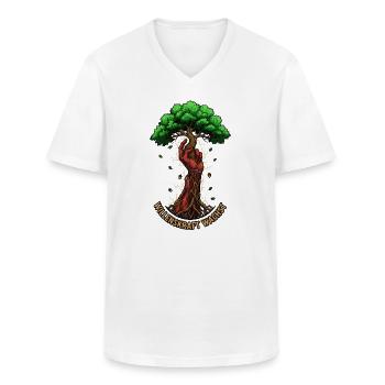 Willenskraft Wachst - Männer-T-Shirt mit V-Ausschnitt - Weiß - Vorne - AI Model Male 185 light (185cm)