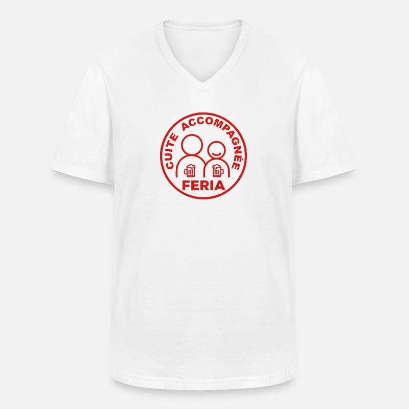 Aperitif-Messe - Männer-T-Shirt mit V-Ausschnitt - Weiß