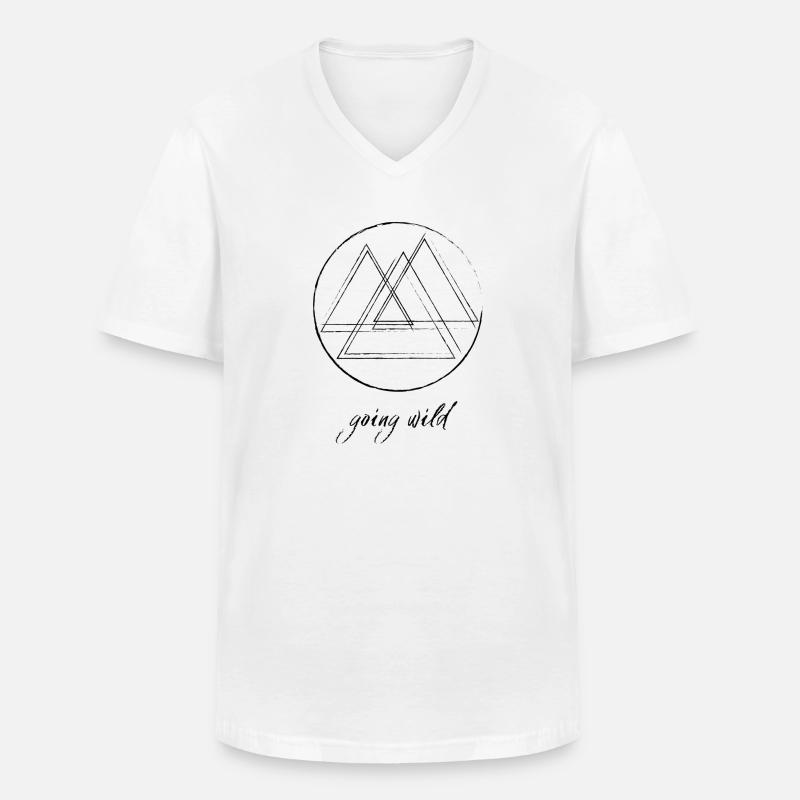 Berge - Going Wild - Männer-T-Shirt mit V-Ausschnitt - Weiß