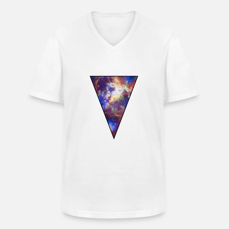 Galaxy - Space - Sterne - Cosmic - Kunst - - Männer-T-Shirt mit V-Ausschnitt - Weiß