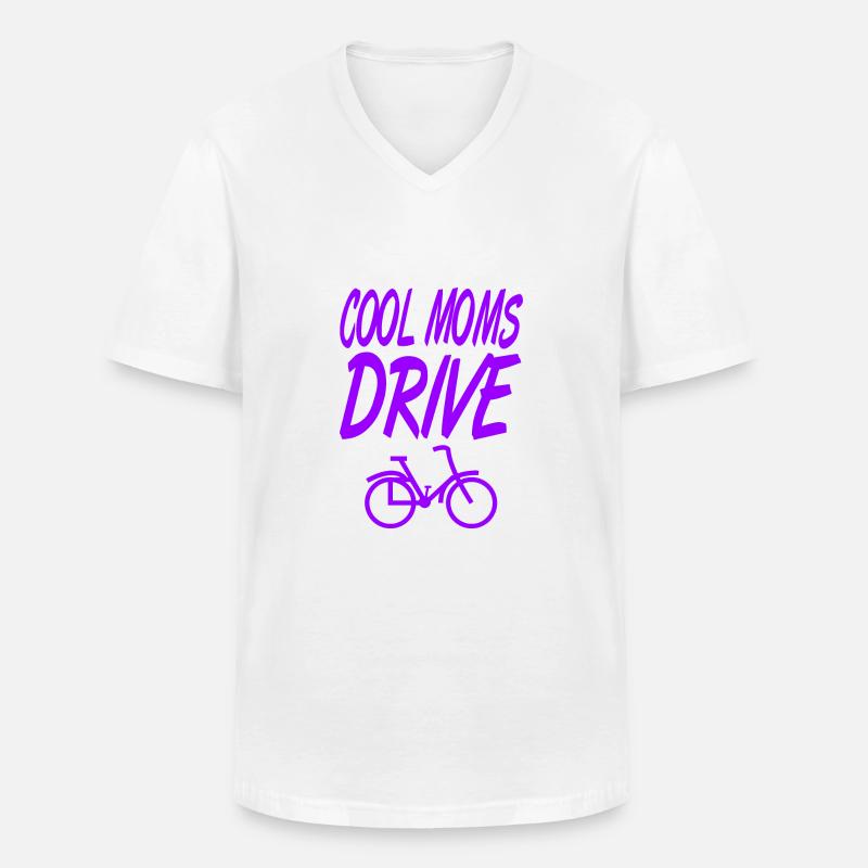 Fahrrad - Männer-T-Shirt mit V-Ausschnitt - Weiß