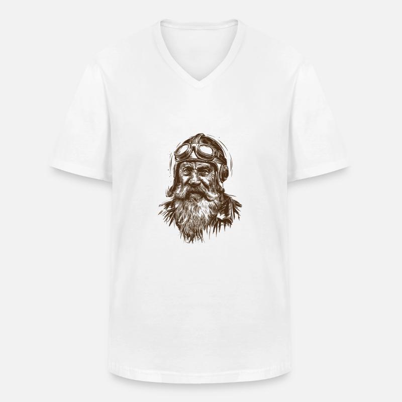Himmelwärts gerichteter Weiser - Männer-T-Shirt mit V-Ausschnitt - Weiß