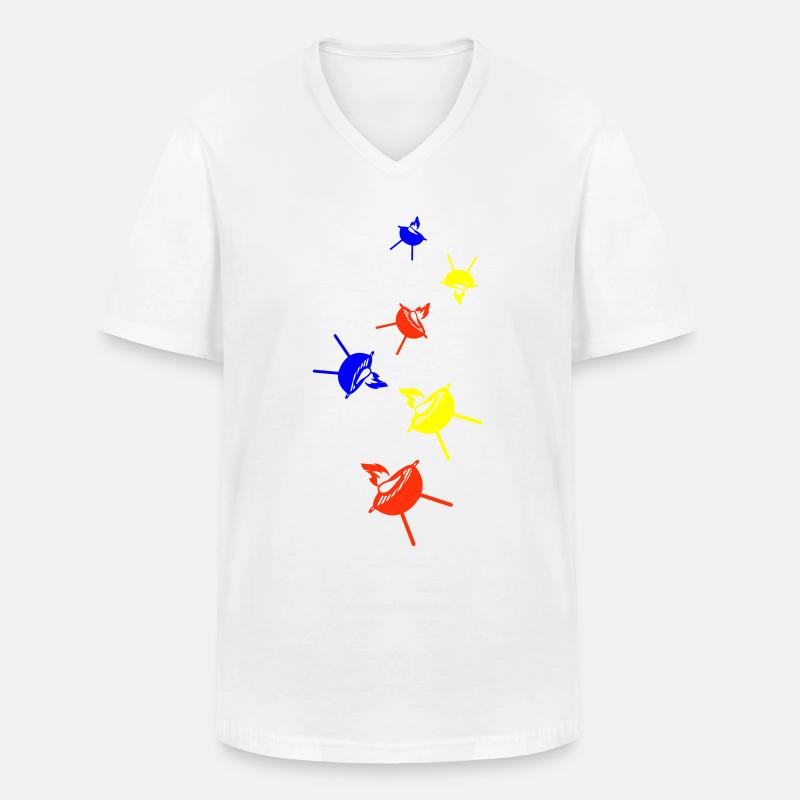 Steak Fleisch Symbol - Männer-T-Shirt mit V-Ausschnitt - Weiß