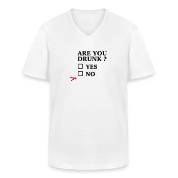 toast drôle - T-shirt col V Homme - blanc - Devant - AI Model Male 185 light (185cm)