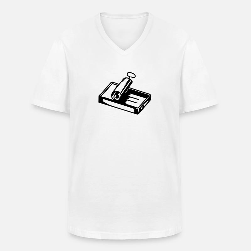 schlichte geöffnete Konservendose - Männer-T-Shirt mit V-Ausschnitt - Weiß