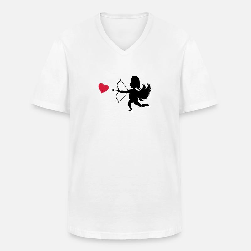 amor engel 02 - Männer-T-Shirt mit V-Ausschnitt - Weiß