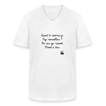 Quand te reverrai-je ? Les bronzés font du ski ! - T-shirt col V Homme - blanc - Devant - AI Model Male 185 light (185cm)
