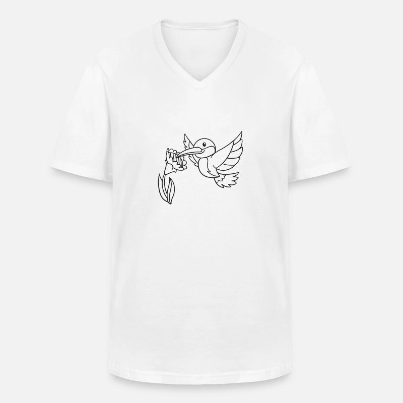 Kolibri, Vogel, Geschenk, Geschenkidee - Männer-T-Shirt mit V-Ausschnitt - Weiß