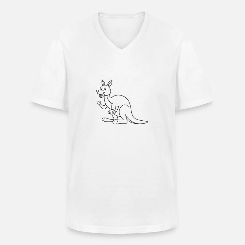 Känguru, Kängurus, Geschenk, Geschenkidee - Männer-T-Shirt mit V-Ausschnitt - Weiß
