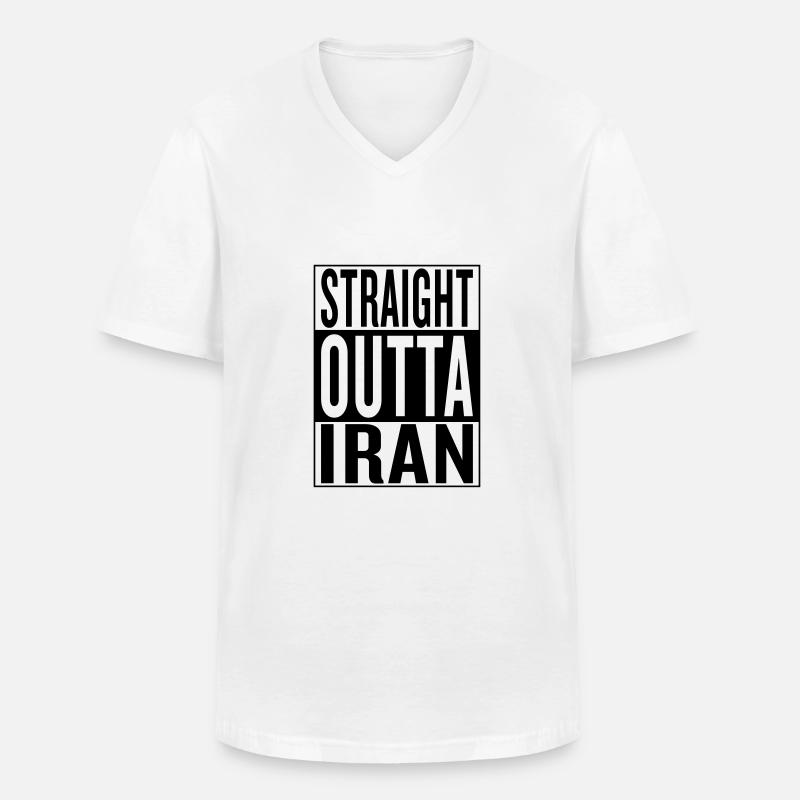 Iran - Männer-T-Shirt mit V-Ausschnitt - Weiß