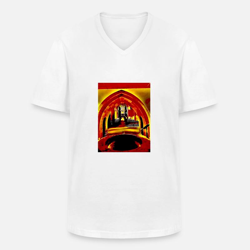Devils Kitchen - Männer-T-Shirt mit V-Ausschnitt - Weiß