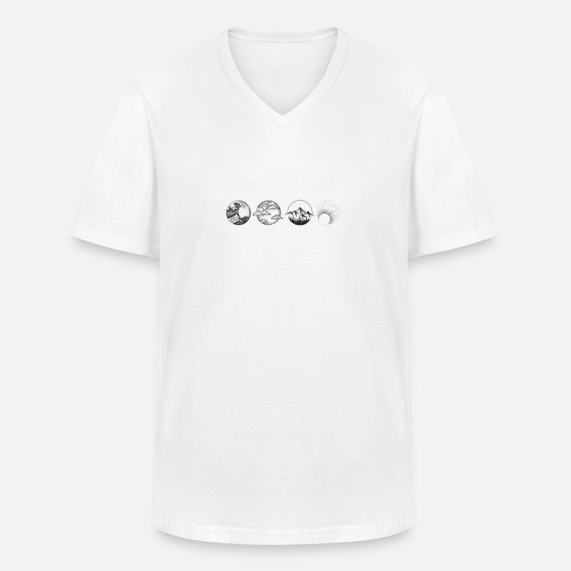 Elemente Zeichnung Design print elements - Männer-T-Shirt mit V-Ausschnitt - Weiß