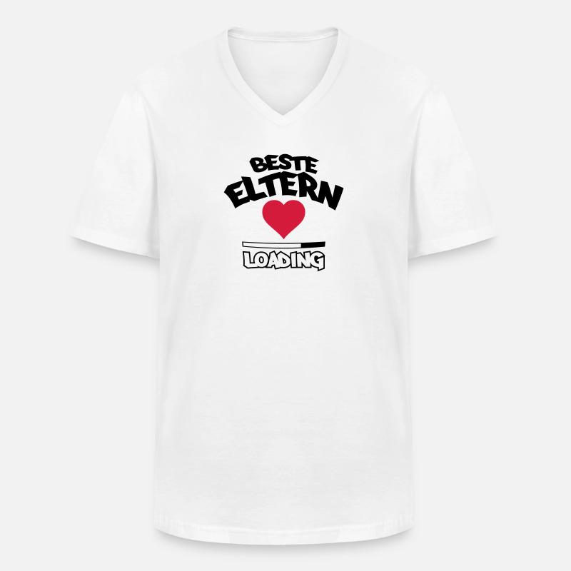 best parents loading 2 - Männer-T-Shirt mit V-Ausschnitt - Weiß