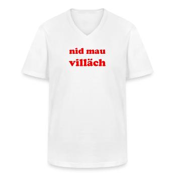 nid mau villäch - Men's V-Neck T-Shirt - white - Front - AI Model Male 185 light (185cm)