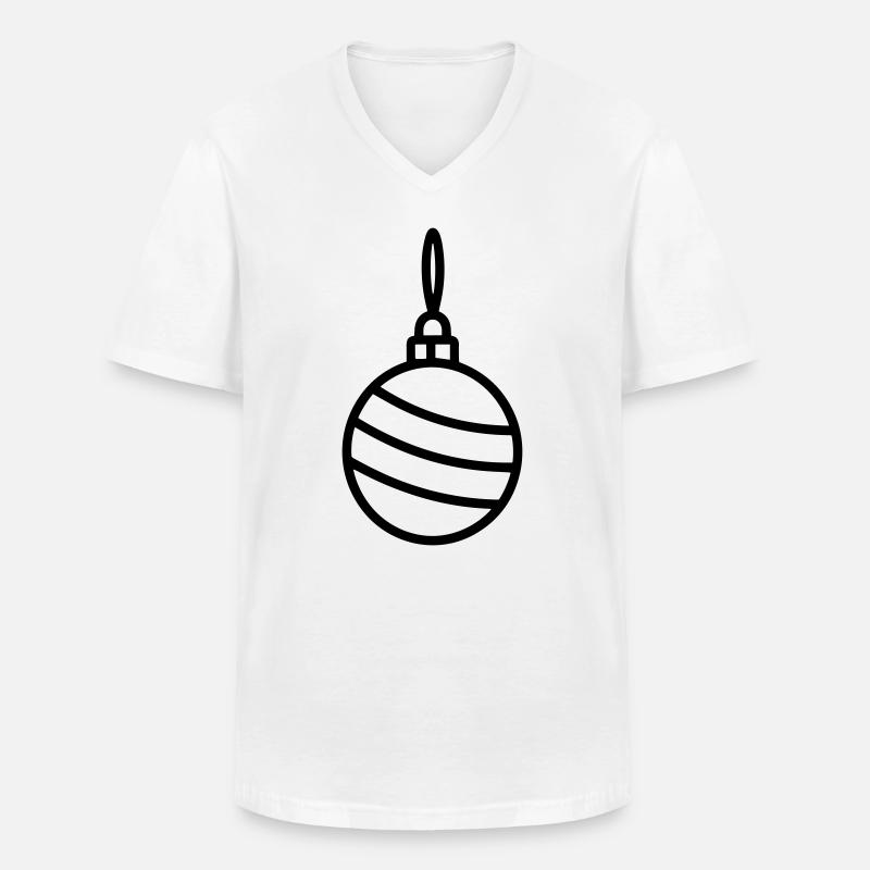Weihnachtskugel - Männer-T-Shirt mit V-Ausschnitt - Weiß