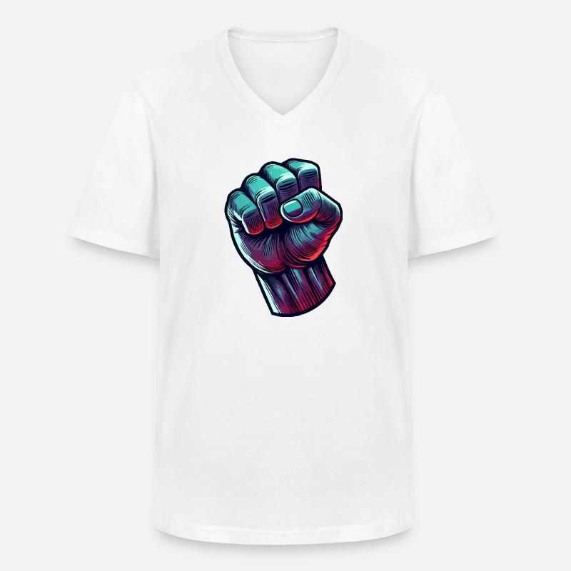 faust comic - Männer-T-Shirt mit V-Ausschnitt - Weiß