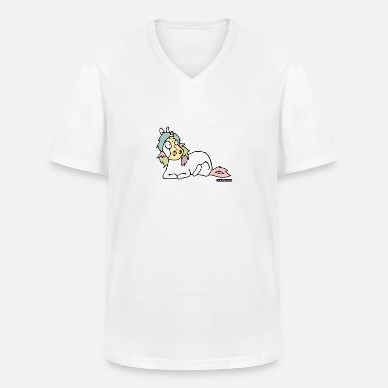 Pferd Nr 3 - Männer-T-Shirt mit V-Ausschnitt - Weiß