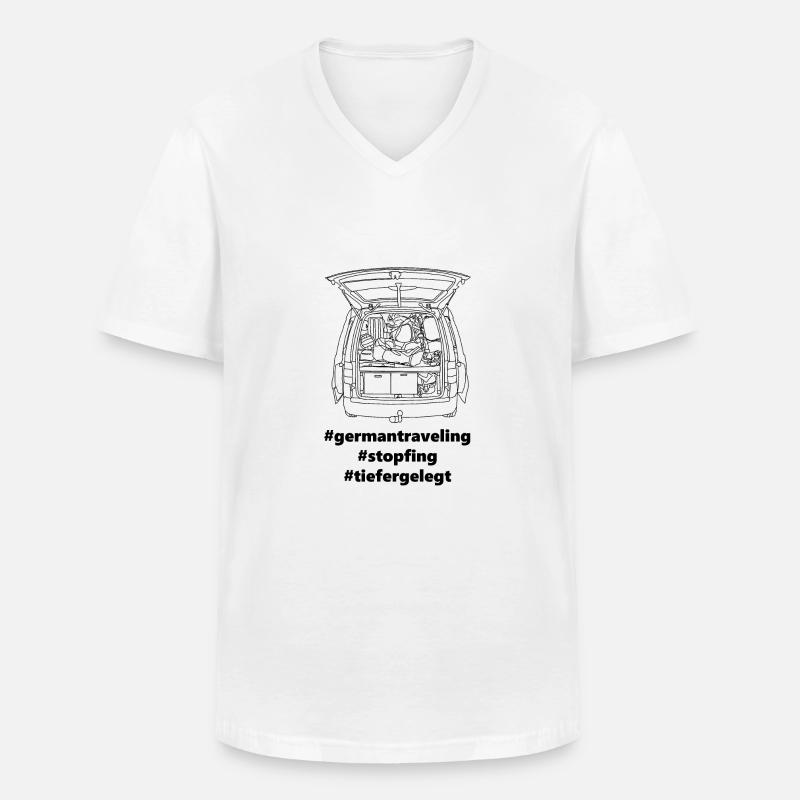 #NumberTwo - Männer-T-Shirt mit V-Ausschnitt - Weiß