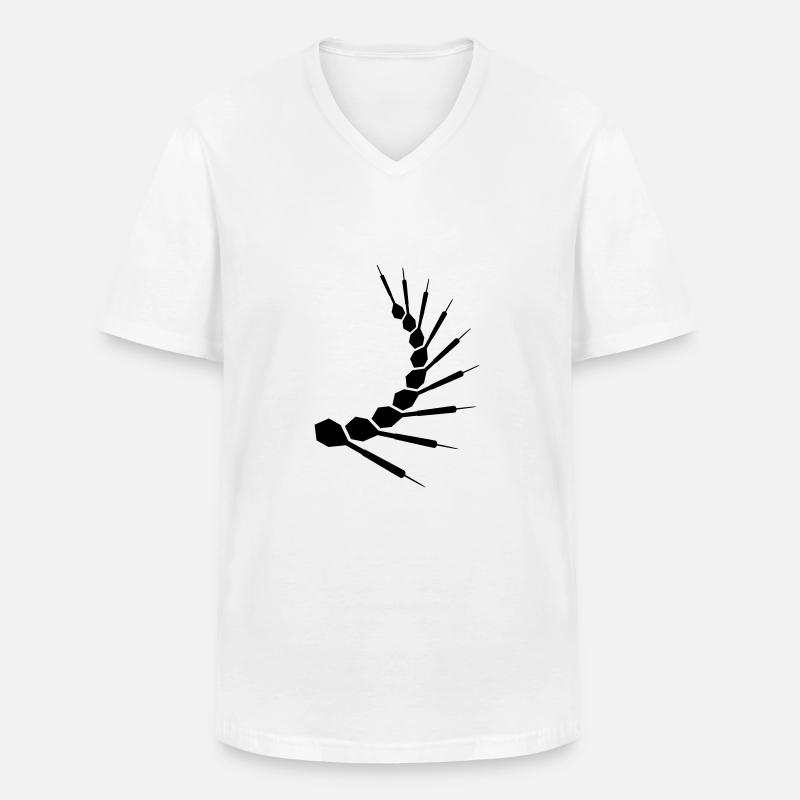 Dart Pattern - Männer-T-Shirt mit V-Ausschnitt - Weiß