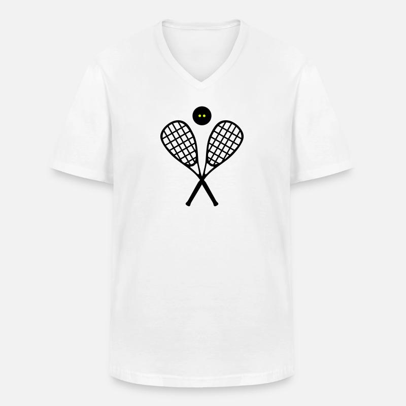 Squash - Männer-T-Shirt mit V-Ausschnitt - Weiß