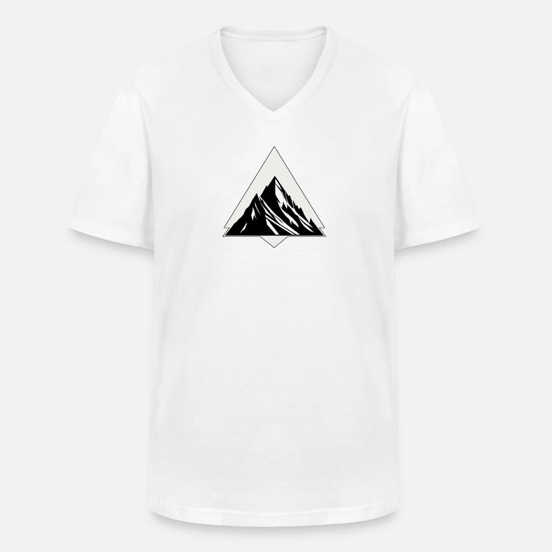 Bergsteigen & Bergsteigen, Klettern & Klettern - Männer-T-Shirt mit V-Ausschnitt - Weiß