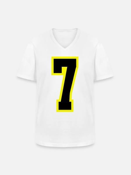 7 Number Leotard - Men's V-Neck T-Shirt - white