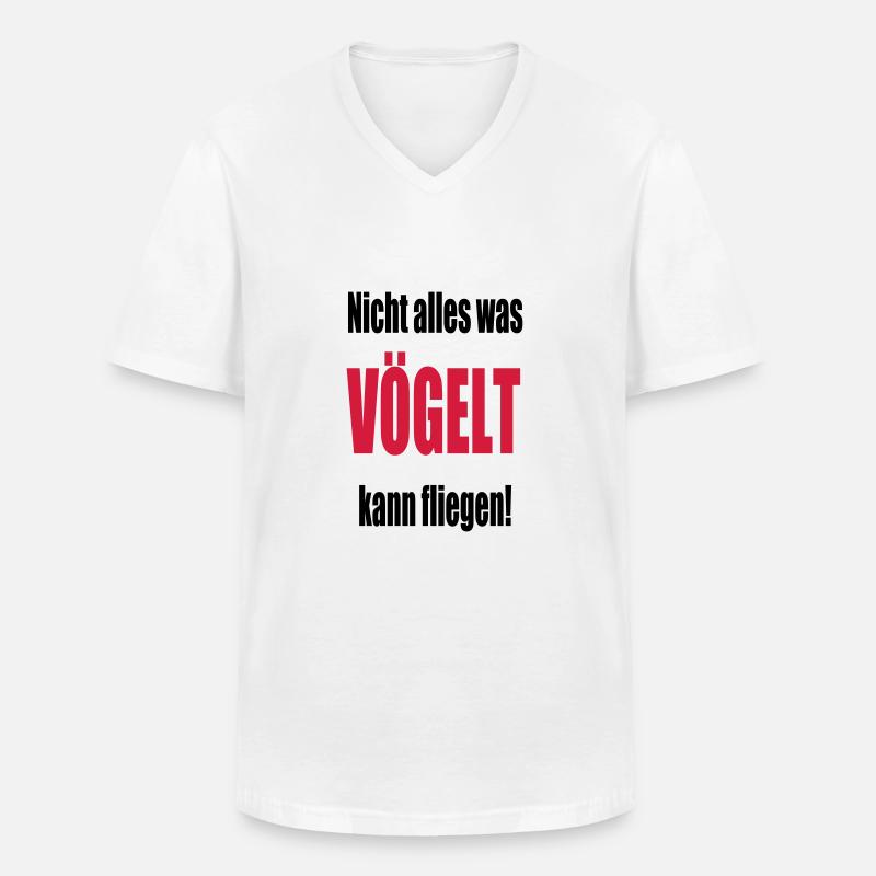vögeln - Männer-T-Shirt mit V-Ausschnitt - Weiß