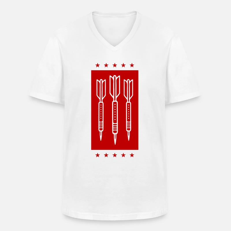 Dartpfeile Symbol Darts Team - Männer-T-Shirt mit V-Ausschnitt - Weiß