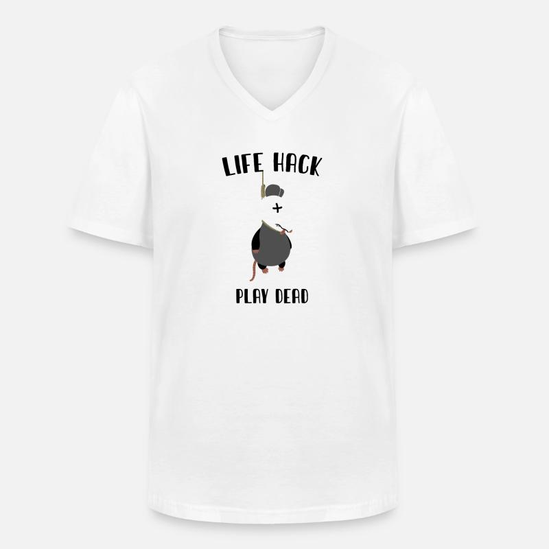 Life Hack - Männer-T-Shirt mit V-Ausschnitt - Weiß