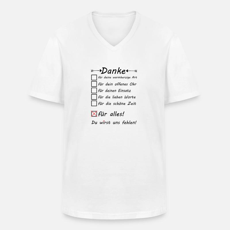 Mitarbeiter Abschiedsgeschenk Abschied - Männer-T-Shirt mit V-Ausschnitt - Weiß
