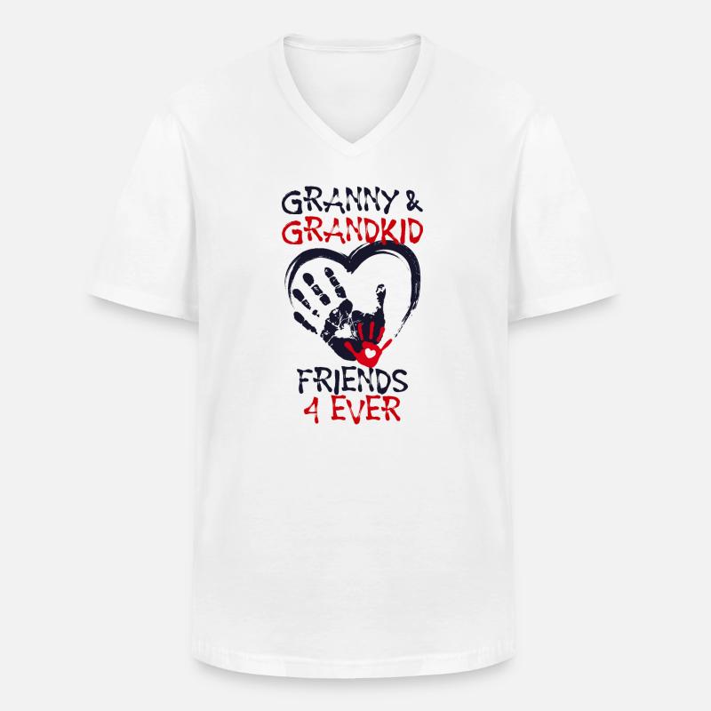 Enkelkind Großmutter Oma Statement Seniorin - Männer-T-Shirt mit V-Ausschnitt - Weiß